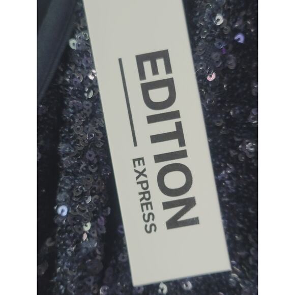 NWT Express Sequin Color Block Faux Wrap Tank Top - Large - Picture 14 of 15